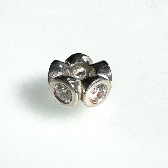 PANDORA Circle Lights Spacer Charm 790226CZ 925 ALE Clear CZ Retired Silver Bead - Picture 4 of 11